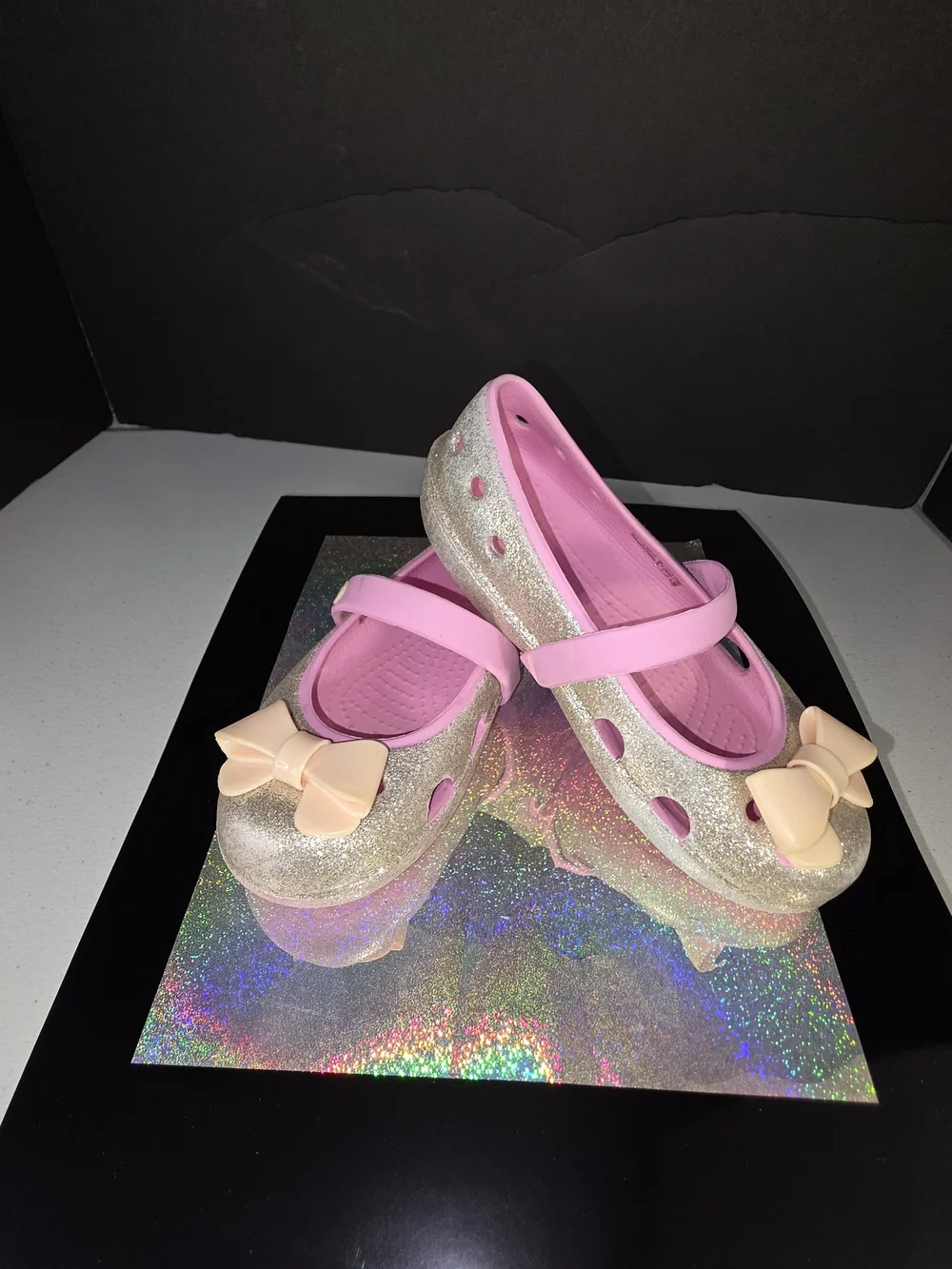 CROCS sparkling silver